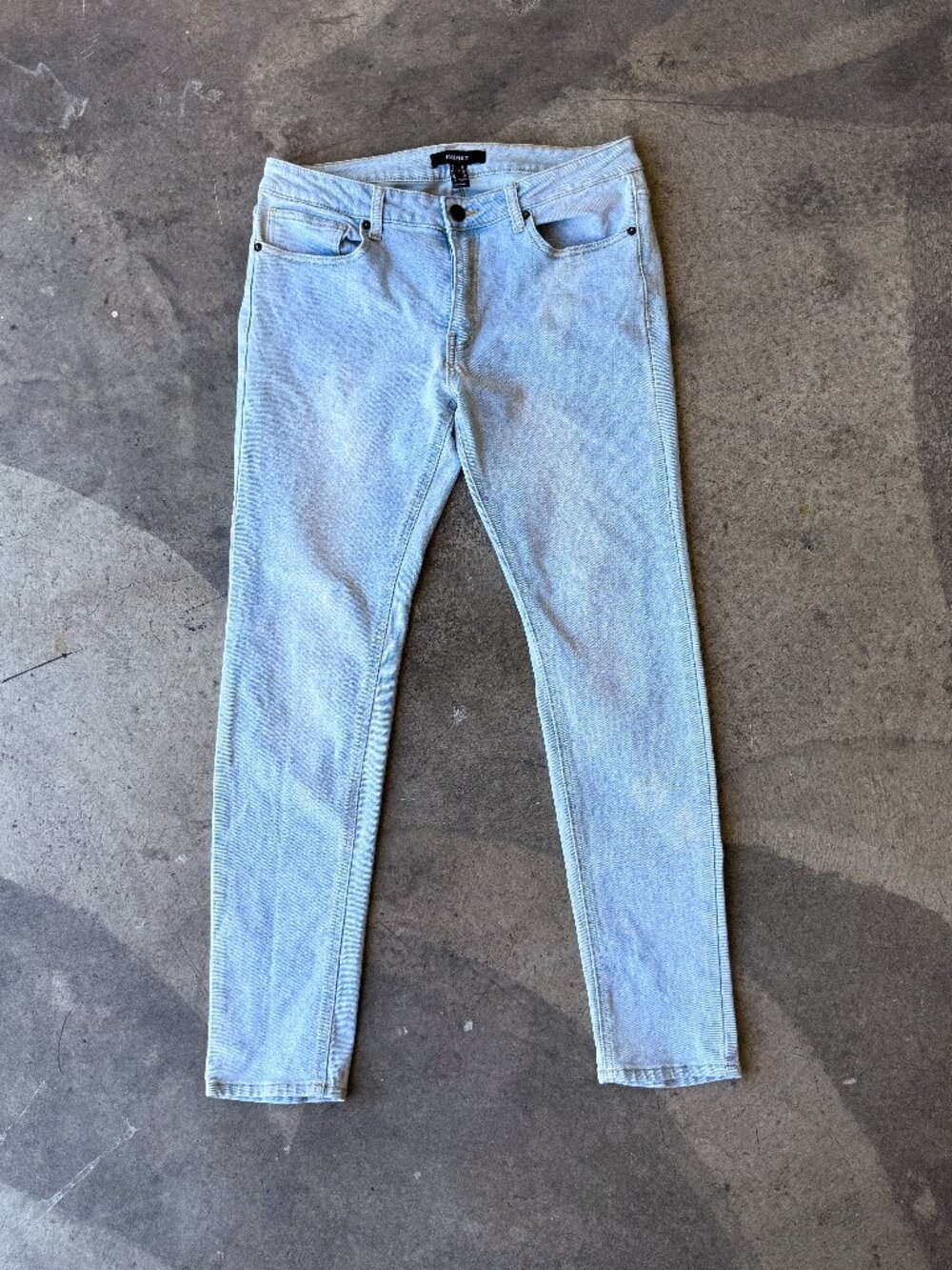 Y2K Style Forever 21 Distressed Skinny Wash Stretch Jeans 31x32